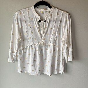 Boden Gemma Jersey Top White Petal 10P